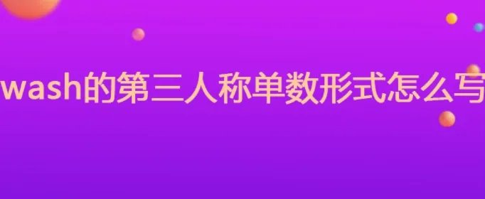 wash的第三人称单数形式怎么写