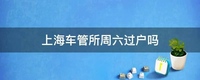 上海车管所周六过户吗