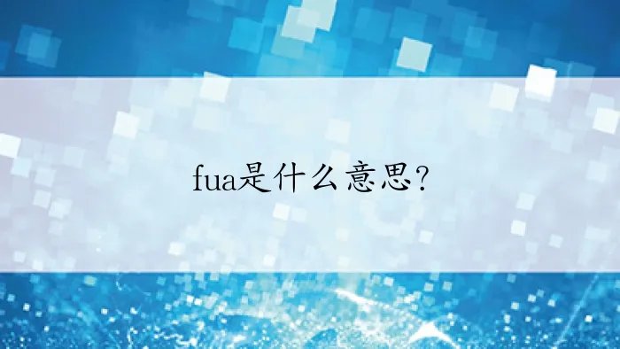 fua是什么意思？