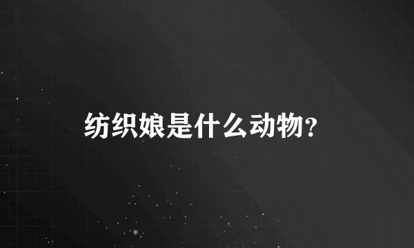 纺织娘是什么动物？