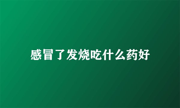 感冒了发烧吃什么药好