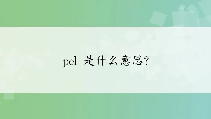 pel 是什么意思？