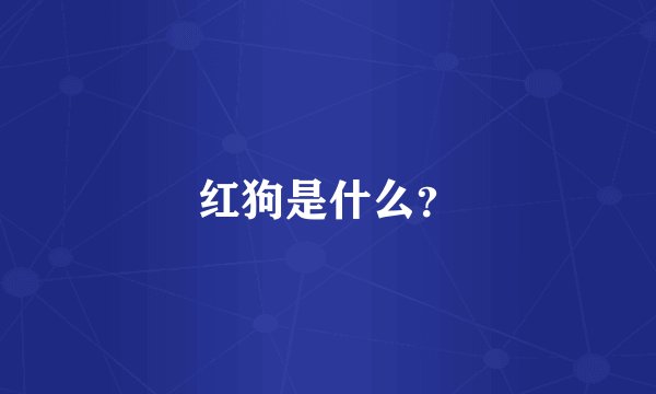 红狗是什么？