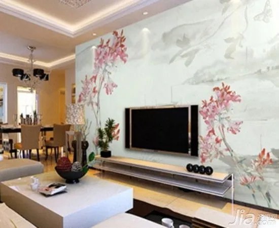 电视背景墙墙绘