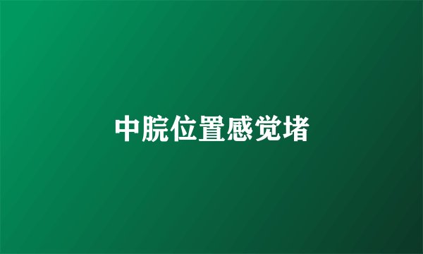 中脘位置感觉堵