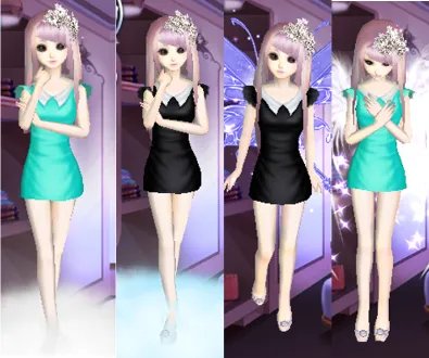 QQ炫舞姐妹装搭配 小清新姐妹的世界欢迎你