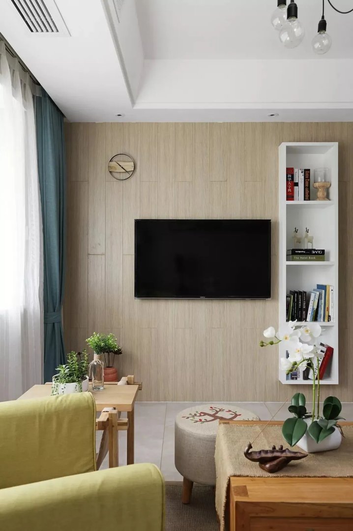 看完这20款电视背景墙，终于明白为何原木风这么火了！！