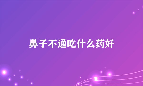 鼻子不通吃什么药好