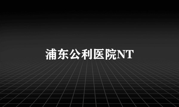 浦东公利医院NT