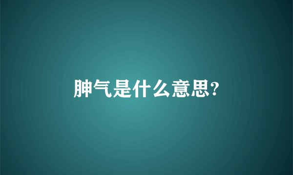 胂气是什么意思?