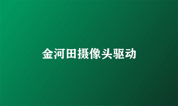 金河田摄像头驱动
