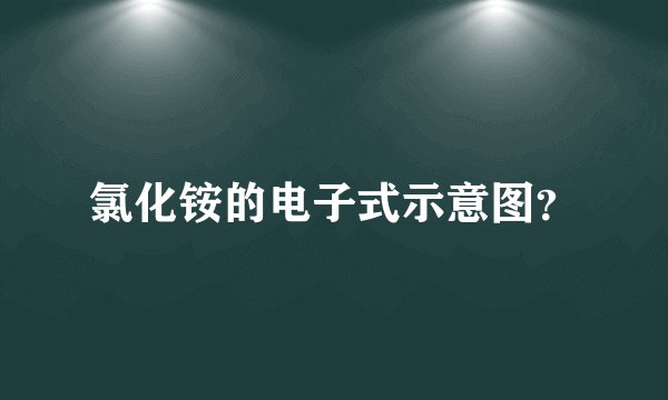 氯化铵的电子式示意图？
