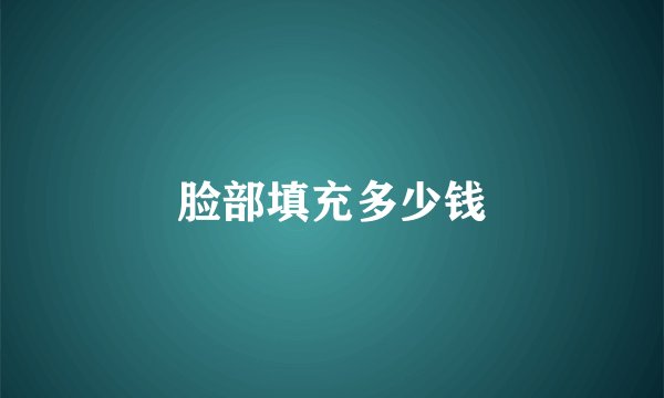 脸部填充多少钱