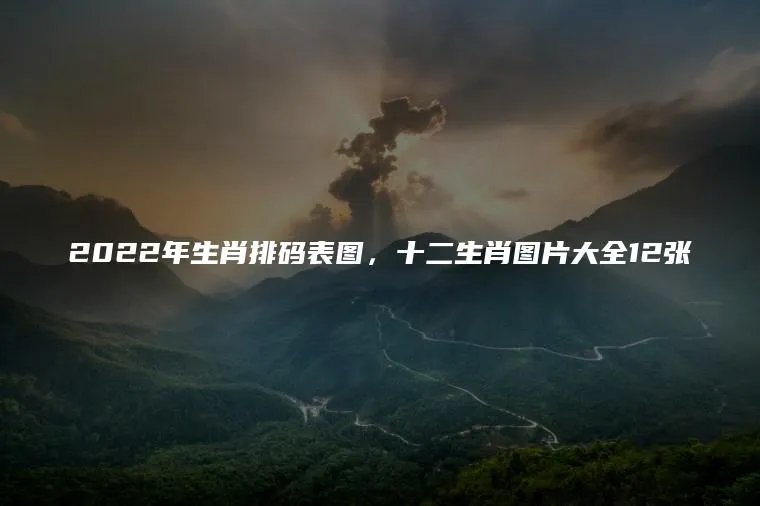 2022年生肖排码表图，十二生肖图片大全12张