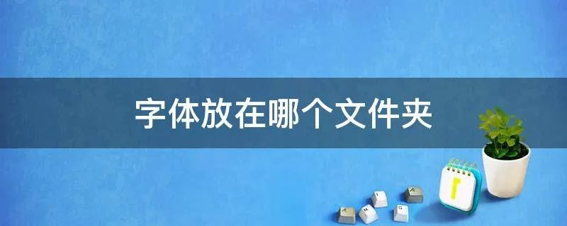 字体放在哪个文件夹