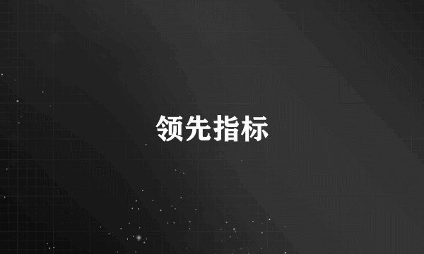 领先指标