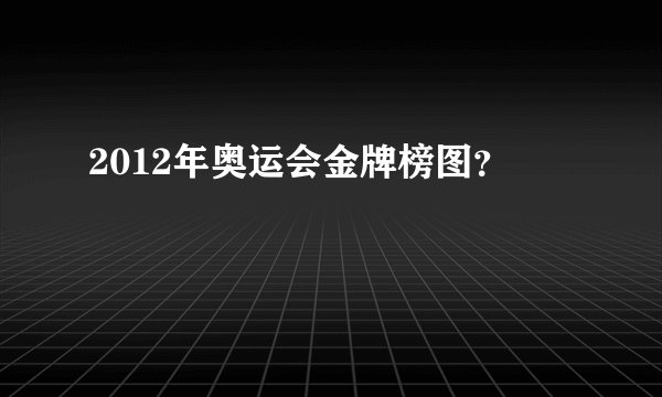 2012年奥运会金牌榜图？