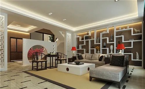 客厅装修隔断博古架效果图 打造秀美多姿的家居空间