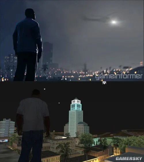 赛亚人大变身?《GTA5》和《GTA:SA》画面对比