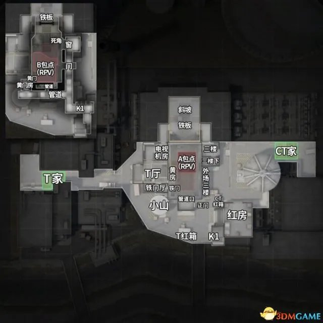 CSGO全地图中英文名字报点位地图地形详情一览