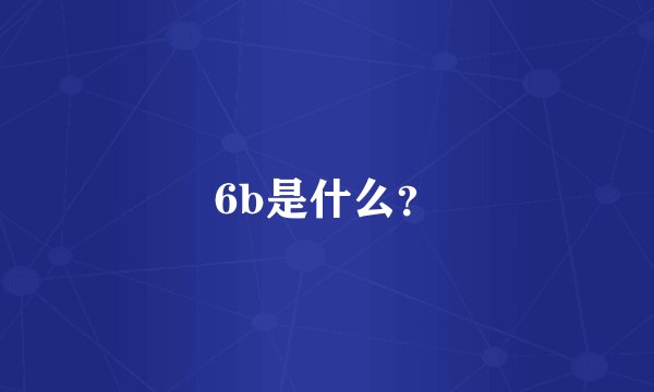 6b是什么？