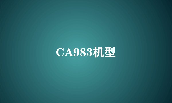 CA983机型