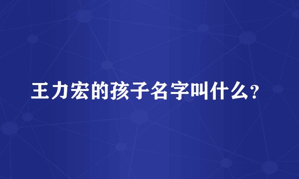 王力宏的孩子名字叫什么？