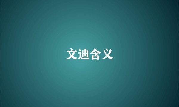 文迪含义