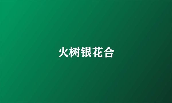 火树银花合