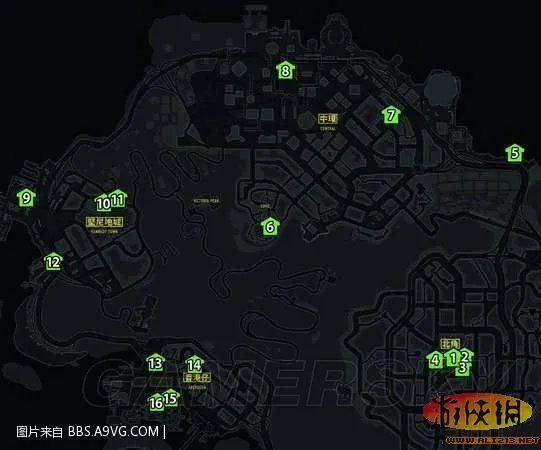 《热血无赖》家具搜集地图