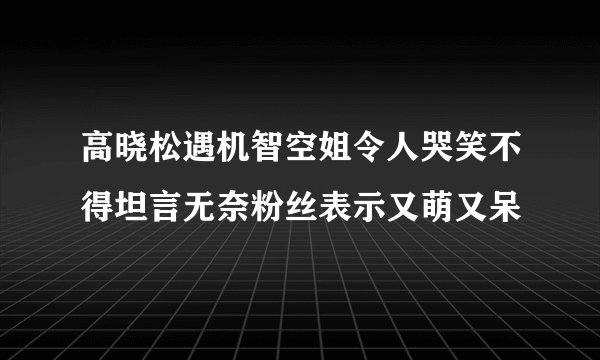 高晓松遇机智空姐令人哭笑不得坦言无奈粉丝表示又萌又呆