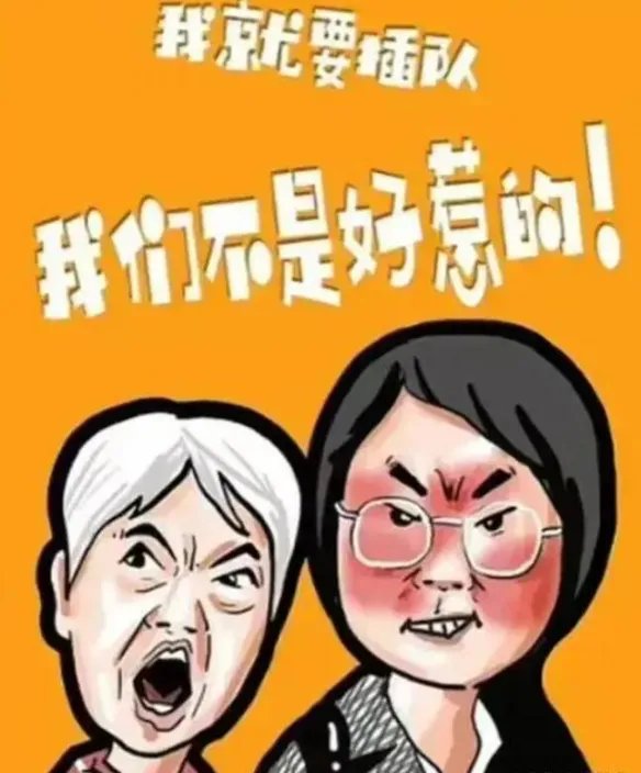 “插队婆孙”被做成恶搞表情包 惨遭网暴行踪也被人肉