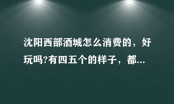 沈阳西部酒城怎么消费的，好玩吗?有四五个的样子，都有几百的桌啊，有没最低消费，还是全部是单点的？