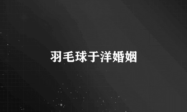 羽毛球于洋婚姻