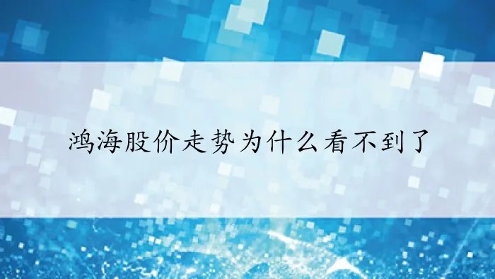 鸿海股价走势为什么看不到了