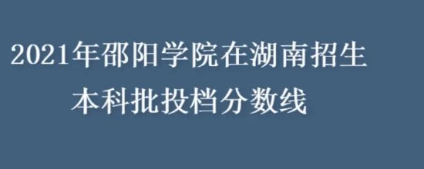 邵阳学院分数线