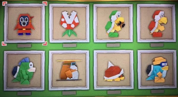 《纸片马里奥》折纸兵收集图鉴 全怪物一览