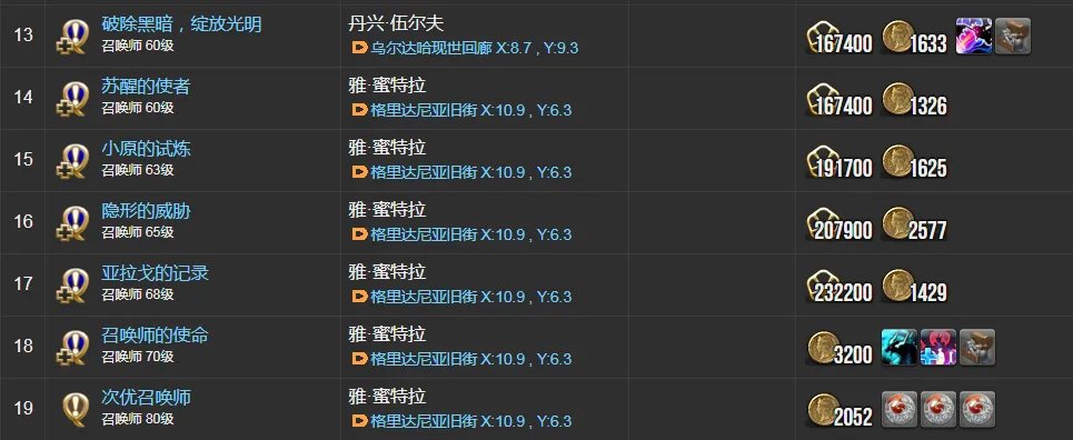 ff14召唤师职业任务在哪接