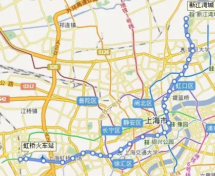 上海地铁10号线路图