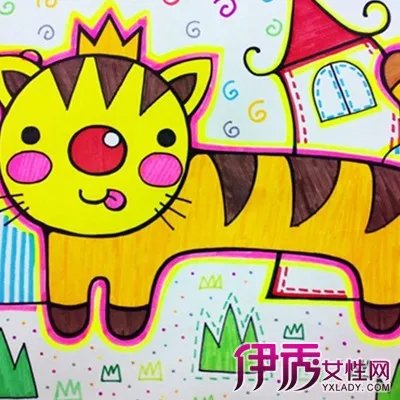 美丽校园获奖儿童画大全色彩透明