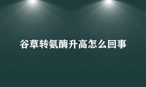 谷草转氨酶升高怎么回事