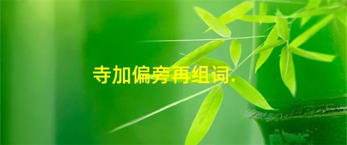 寺加偏旁再组词.