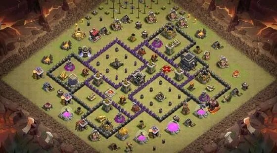 部落冲突九本最强阵型