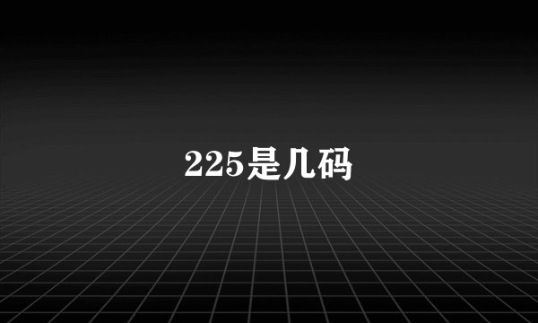 225是几码