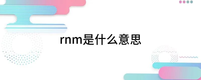 rnm是什么意思