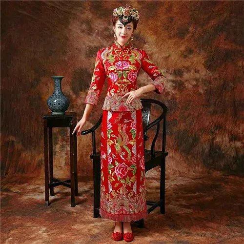 传统结婚礼服图片  穿着传统礼服的注意事项