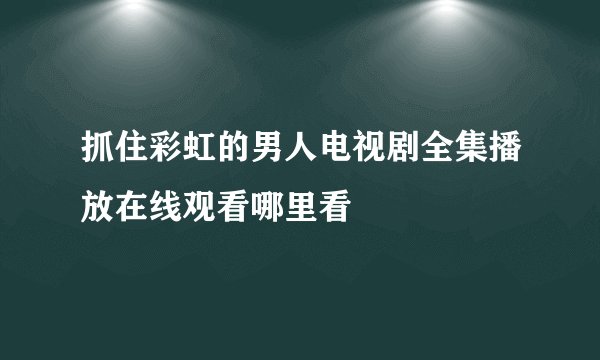 抓住彩虹的男人电视剧全集播放在线观看哪里看