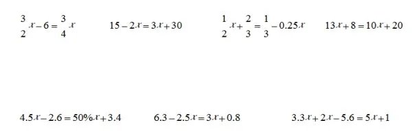 六年级解方程练习题及答案