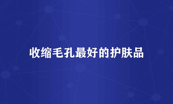 收缩毛孔最好的护肤品