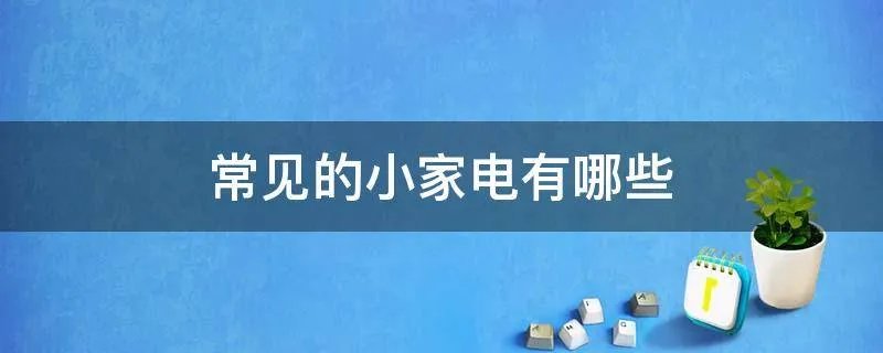 常见的小家电有哪些